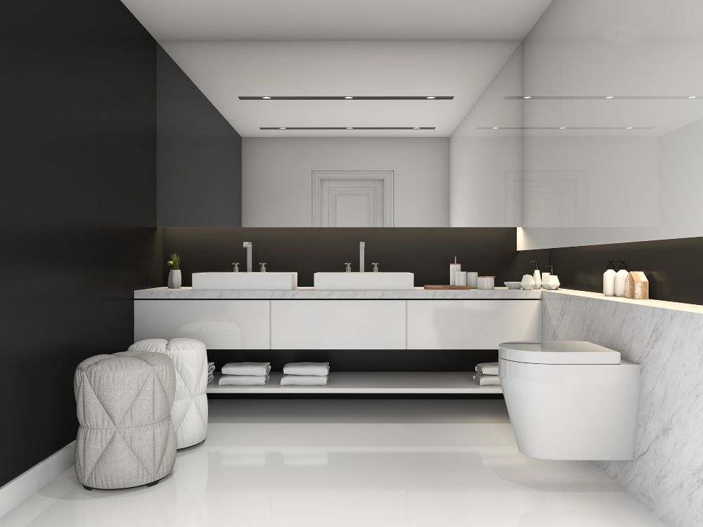 Stunning Black and White Bathroom Ideas for a Modern Minimalist Look